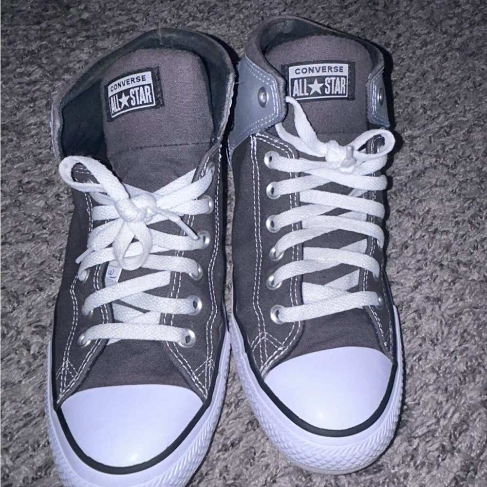 CONVERSE ALL STAR Chuck Taylor Gray Leather Canvas Mens Size 10